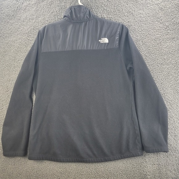 North Face Pullover Sweater Black Womens Large 1/4 Zip Jacket Long Sleeve Fleece - Picture 10 of 13